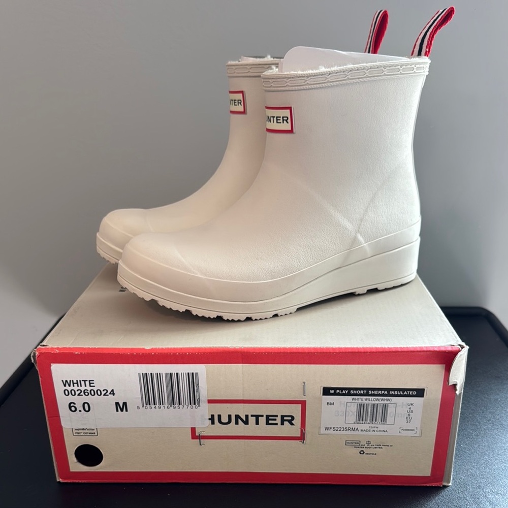 ゆ*か様 早い者勝ち　HUNTER Short  Bootsホワイト Hunter | Shoes | Hunter Play Short Sherpa Insulated White Willow
